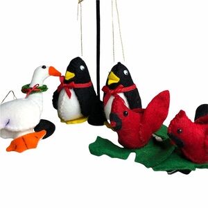 Vintage Felt Bird Handmade Christmas Ornaments